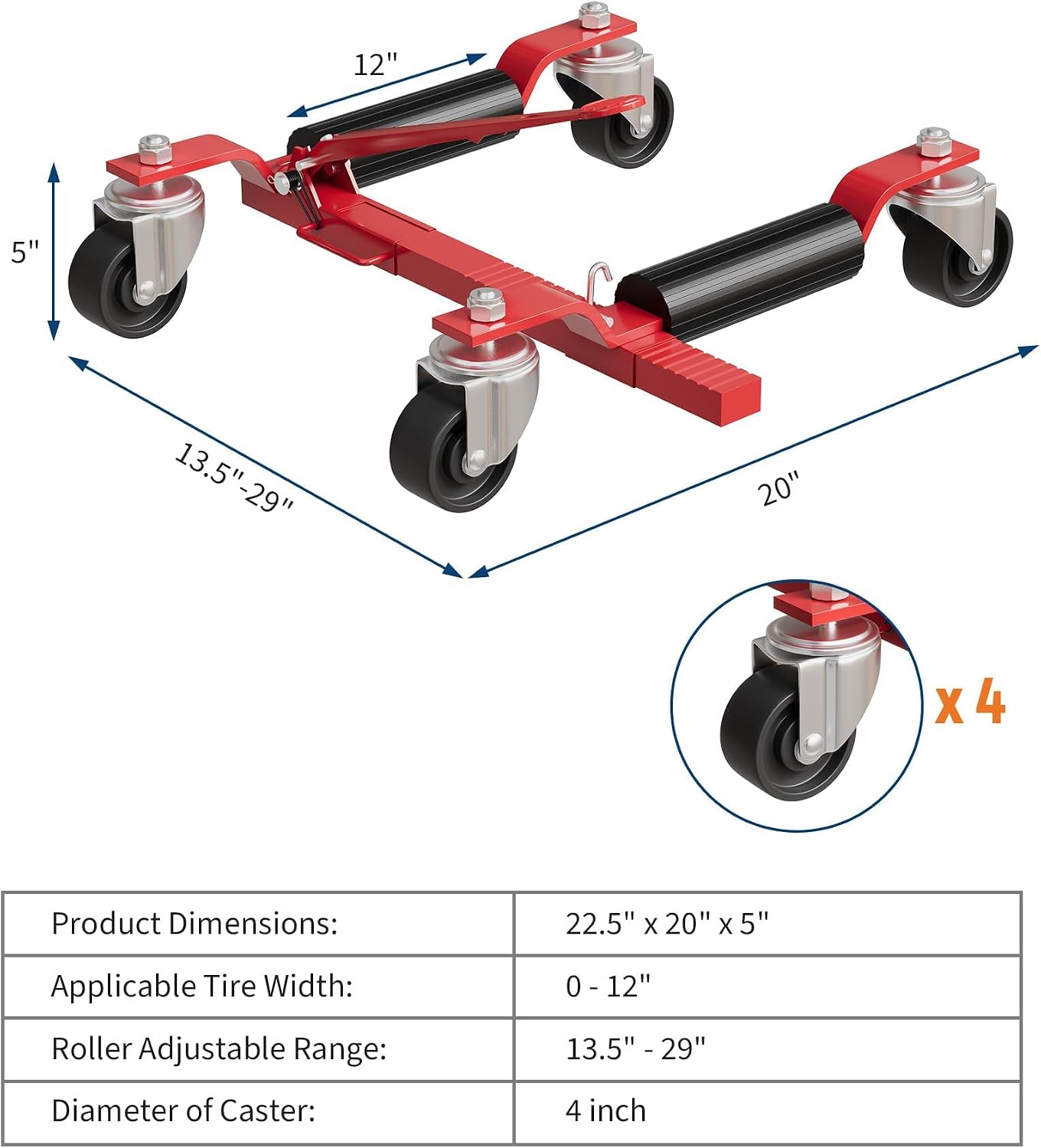 Tacleekii 2 4 Pack Car Wheel D - đánh giá và giá Car Jack