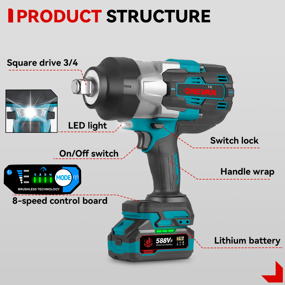 1000W Electric Impact Wrench C - đánh giá và giá Torque Wrench