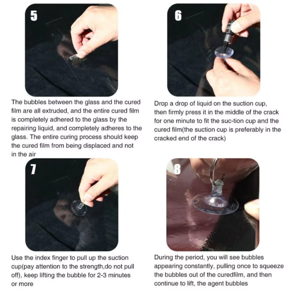 5PCS Automotive Glass Crack Re - đánh giá và giá Car Repair Tools